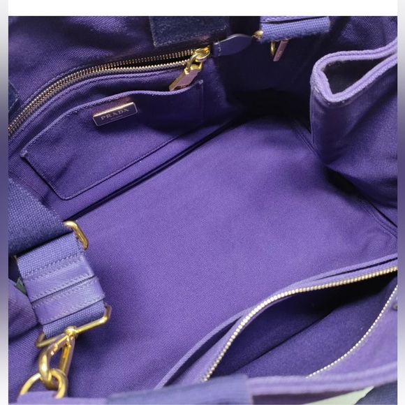 Prada Canapa Purple Tote Bag - Picture 7 of 8
